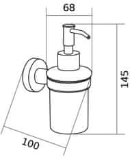 Mexen Mexen Remo dávkovač mýdla chrom - 70507388-00 - MEXEN