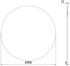 Mexen Kulaté koupelnové zrcadlo Mexen Alto 80 cm - 9853-080-080-000-00 - MEXEN