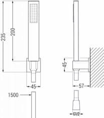 Mexen Vanová souprava Mexen Zero R02, černá - 71113R02-70 - MEXEN