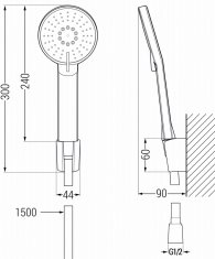 Mexen Vanová souprava Mexen Zero R40, černá - 71113R40-70 - MEXEN