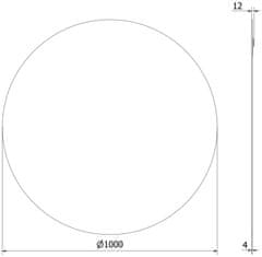 Mexen Kulaté koupelnové zrcadlo Mexen Alto 100 cm - 9853-100-100-000-00 - MEXEN