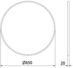 Mexen Mexen Loft kulaté koupelnové zrcadlo 65 cm, černý rám - 9850-065-065-000-70 - MEXEN