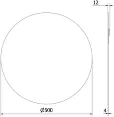 Mexen Kulaté koupelnové zrcadlo Mexen Alto 50 cm - 9853-050-050-000-00 - MEXEN