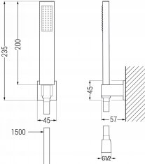 Mexen Vanová souprava Mexen Zero R02, černá - 71103R02-70 - MEXEN