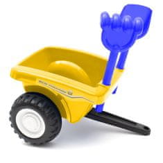 Baby Mix Dětské odrážedlo traktor s vlečkou a nářadím Baby Mix New Holland žlutý