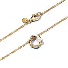 Pandora Elegantní pozlacený náhrdelník Shine 363303C01