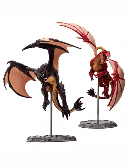 Figurka World of Warcraft - Red Highland & Black Proto-Drake (McFarlane)