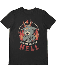 Tričko Eduely Design - (You'Re Late To Hell) (velikost S)