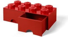 LEGO Úložný box s šuplíky 8 - červený