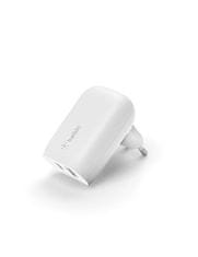 Belkin BOOST CHARGE Duální 37W Power Delivery PPS nástěnná nabíječka (USB-C 25W + USB-A 12W), bílá