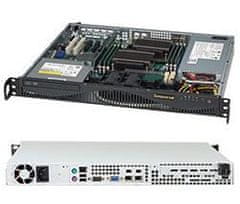 SuperMicro mini1U chassis, 2x 3,5" fixed HDD (nebo s MCP-220-00044-0N 2x2,5"), mechanika volitelná (slim), 350W (80PLUS