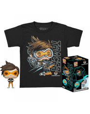 Tričko dětské Overwatch - Tracer + figurka Funko Pocket POP! (velikost 8-9 let)