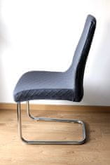 Home Elements  Potah na židli, tmavě šedý Množství: 4 ks
