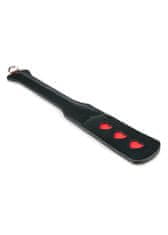 Easytoys Důtky-Long Leather Paddle With Heart