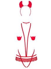 Obsessive Spodní Prádlo-Evilia Body Červené L/Xl
