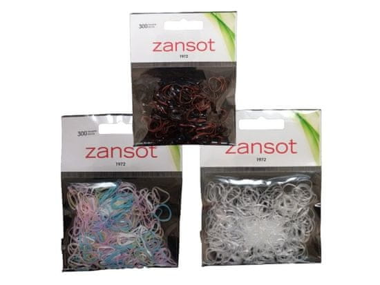 ZANSOT 3x Zansot Elastické gumičky do vlasů mini 300 ks vicebarevná