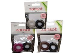 ZANSOT 3x Zansot Spirálové elastické voděodolné gumičky do vlasů 2 ks vicebarevná
