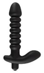 Black Velvets Dildo Anální Kolík Černý Žebrovaný 17 Cm