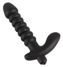 Black Velvets Dildo Anální Kolík Černý Žebrovaný 17 Cm