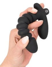 Black Velvets Dildo Anální Kolík Černý Žebrovaný 17 Cm