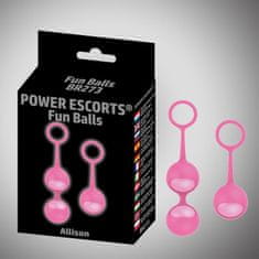 PRETTY LOVE Kuličky-Funballs Allison-Duo Kegel Balls Slicone Pink