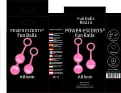 PRETTY LOVE Kuličky-Funballs Allison-Duo Kegel Balls Slicone Pink