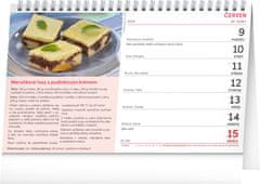 Presco Publishing NOTIQUE Stolní kalendář Sladké recepty 2025, 23,1 x 14,5 cm