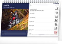 Presco Publishing NOTIQUE Stolní kalendář Motorky 2025, 23,1 x 14,5 cm