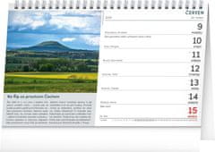 Presco Publishing NOTIQUE Stolní kalendář Tipy na výlety s dětmi 2025, 23,1 x 14,5 cm