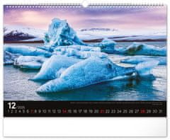Presco Publishing NOTIQUE Nástěnný kalendář Krajiny 2025, 48 x 33 cm