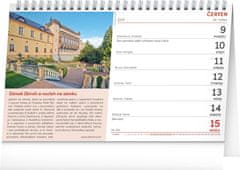 Presco Publishing NOTIQUE Stolní kalendář Hrady a zámky 2025, 23,1 x 14,5 cm