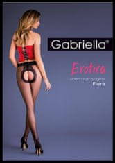 Gabriella Spodní Prádlo-Punčocháče Tenké - Vzor S Krajkou Erotica Fiera Černo/Červené S/