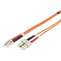 Digitus Optický kabel Optic Patch, LC / SC, Multimode, OM2, 50/ 125 µ, 2m - oranžový