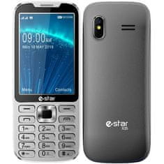 eStar Mobilní telefon X35 - stříbrný