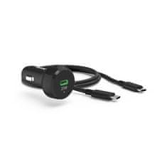 Hama Adaptér do auta 25 W, USB-C PD/ QC + kabel USB C 1 m - černý