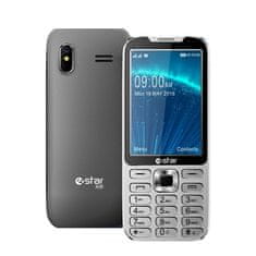 eStar Mobilní telefon X35 - stříbrný