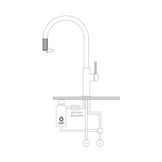 Omnires SWITCH Dřezová baterie se sadou filtru D1, černá mat SW9057-FD1BL - Omnires