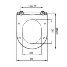 Mereo WC sedátko Slim - duroplast, Soft - Close, nerez. panty - Easy Lock, bílé CSS116 - Mereo