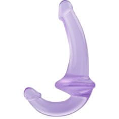 XSARA Strap on bez pásů - dva penisy do vagíny a análu dvojité dildo 2v1 fialová barva– 78689888