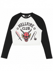 Tričko dámské Stranger Things - Hellfire Club Crop Top Raglan (velikost L)