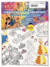 Vybarvovací ubrousky Princezny 12 kusů