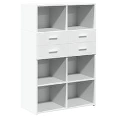 Vidaxl Skříň highboard bílá 80 x 42,5 x 124 cm kompozitní dřevo