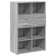 Vidaxl Skříň highboard šedá sonoma 80 x 42,5 x 124 cm kompozitní dřevo