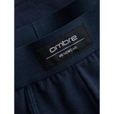 OMBRE Pánské jednobarevné boxerky BASIC s elastanem 3 pack mix MDN126468 M