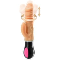 XSARA Nahřívané dildo, rotačně-posuvný vibrátor se stimulátorem klitorisu - 70484027