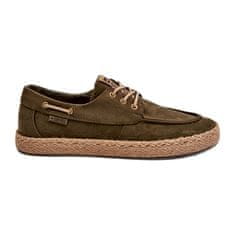 Big Star Pánské šněrovací espadrilky Khaki velikost 44