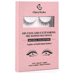 GloryStyles GloryStyles Sada 5 párů segmentových řas - NATURAL COLLECTION