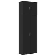 Vidaxl Skříň highboard černá 80 x 42,5 x 249 cm kompozitní dřevo