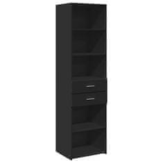 Vidaxl Skříň highboard černá 50 x 42,5 x 185 cm kompozitní dřevo