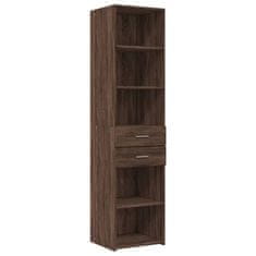 Vidaxl Skříň highboard hnědý dub 45 x 42,5 x 185 cm kompozitní dřevo